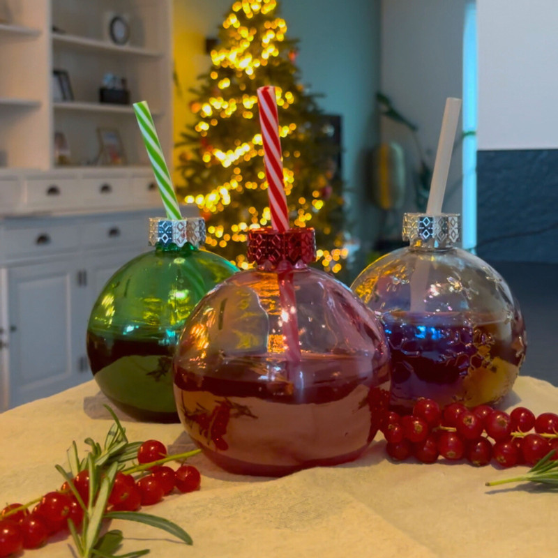 Drinkbeker kerstbal - diverse varianten