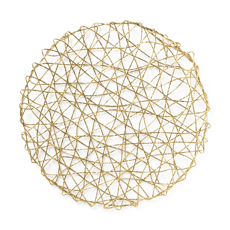 Placemat decoratief - goud - ø38 cm