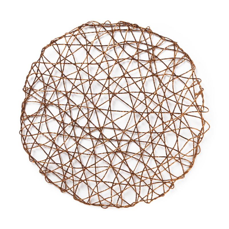 Placemat decoratief - koperkleurig - ø38 cm