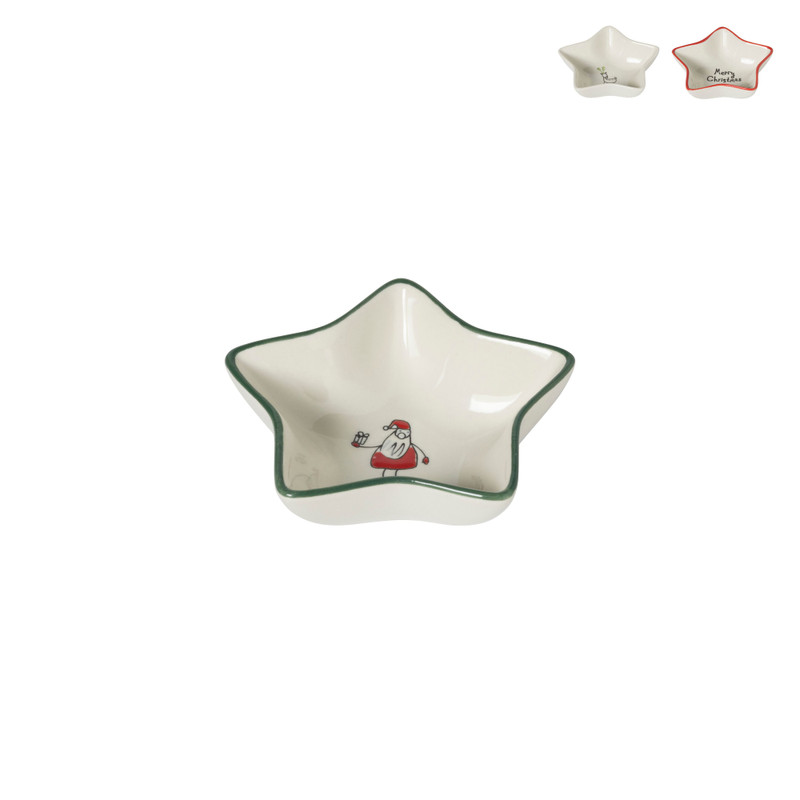 Schaaltje kerst - multikleur - 3x8.5x8.5 cm