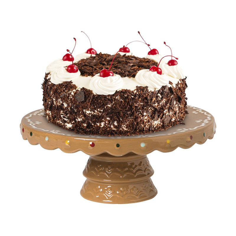 Taartplateau kerst - bruin - ø26x11 cm