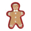Schaaltje gingerbread mannetje - bruin/rood - 1.5x13.3x9.3 cm