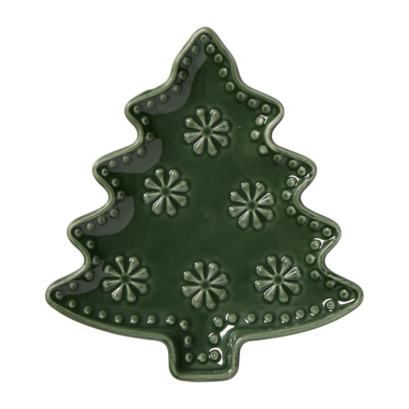 Schaaltje kerstboom/ster/hart - roze - 12x12x1.5 cm