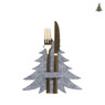 Bestekzakjes kerstboom - diverse kleuren - set van 4