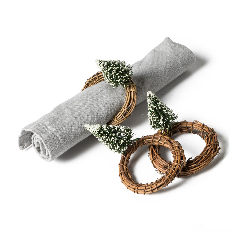 Servetring dennenboom - ø6x7 cm