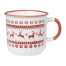 Mok kerst - rood/ wit - 280 ml