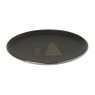 Ontbijtbord gouden kerstboom - zwart - ⌀20 cm