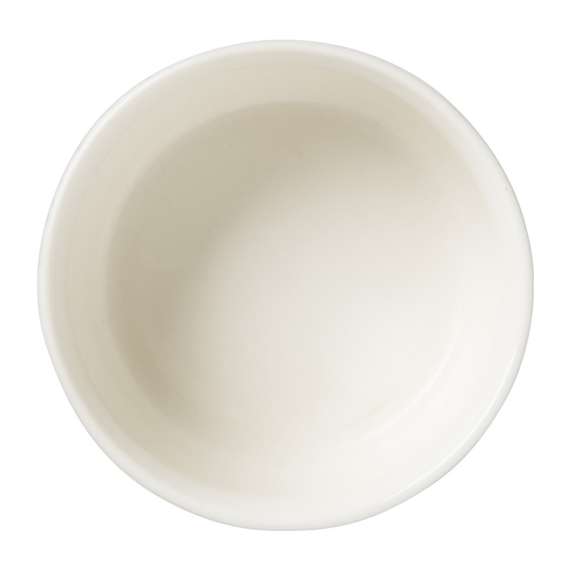 Schaaltje met gouden print - wit - ⌀11x6 cm 