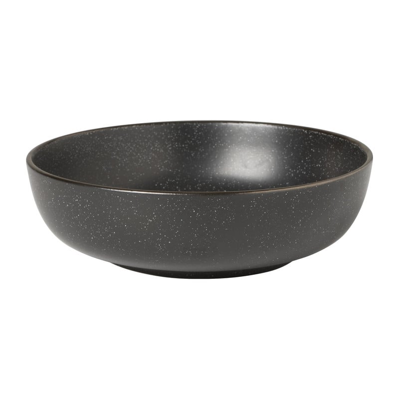 Diep bord Eline - zwart/goudkleurig - ø18x5 cm