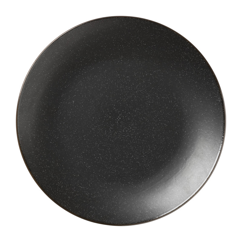 Dinerbord Eline - zwart/goudkleurig - ø27 cm