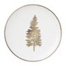 Ontbijtbord met gouden kerstboom - wit - ø20.5 cm 