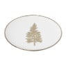 Ontbijtbord met gouden kerstboom - wit - ø20.5 cm 