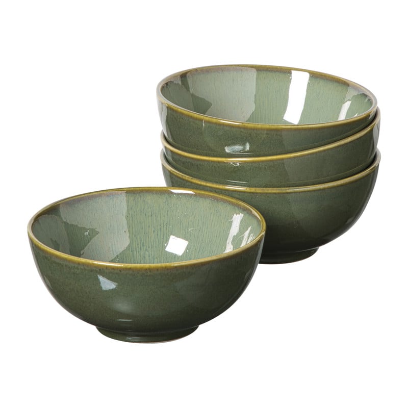 Serviesset reactive glaze - groen - 16-delig