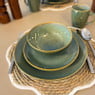 Serviesset reactive glaze - groen - 16-delig
