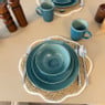 Serviesset reactive glaze - blauw - 16-delig
