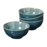 Serviesset reactive glaze - blauw - 16-delig