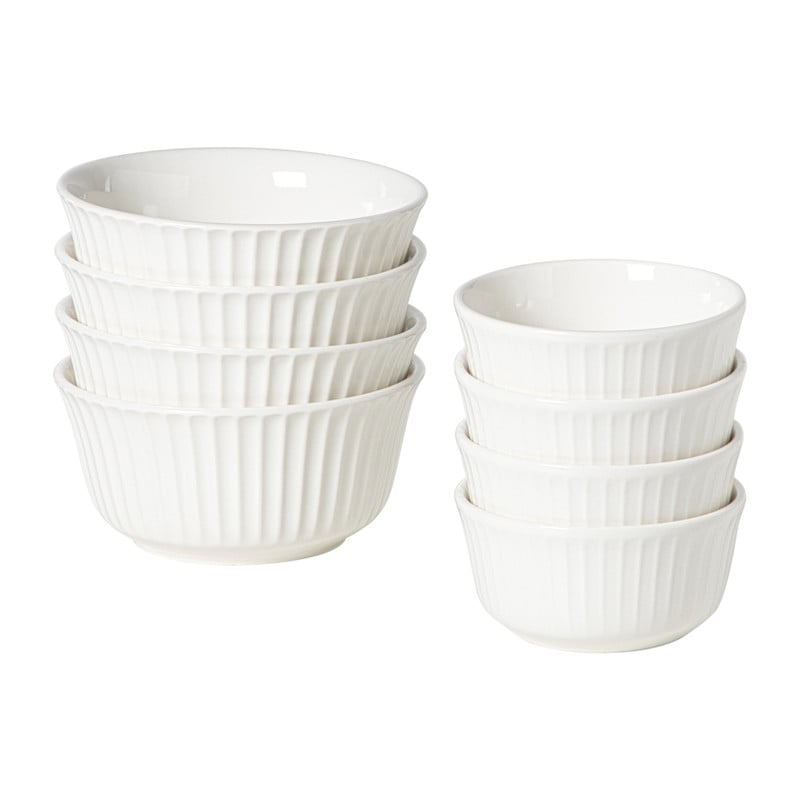 Serviesset streep - wit - 16-delig