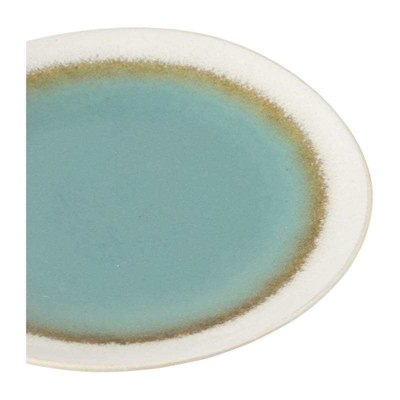 Gebaksbordje Roots - turquoise - ø18x2.2 cm