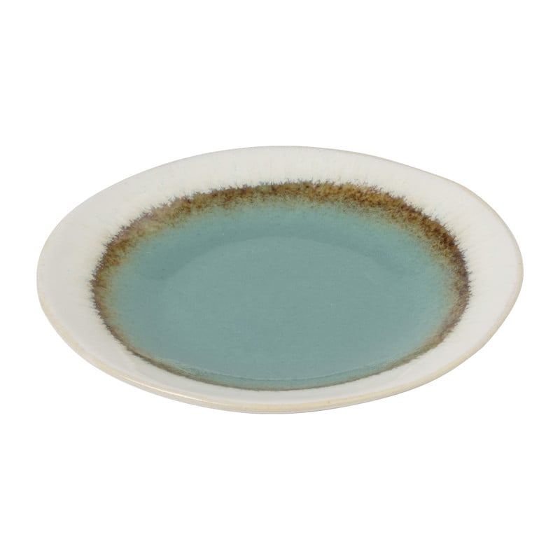 Theezakjeshouder Roots - turquoise - ø10x1.5 cm