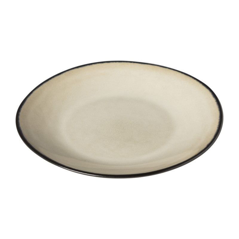 Gebaksbordje Roots - beige - ø18x2.2 cm