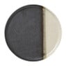 Dinerbord cortado - beige/zwart - ø26.5x2 cm