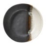Diep bord cortado - beige/zwart - ø18x5.8 cm