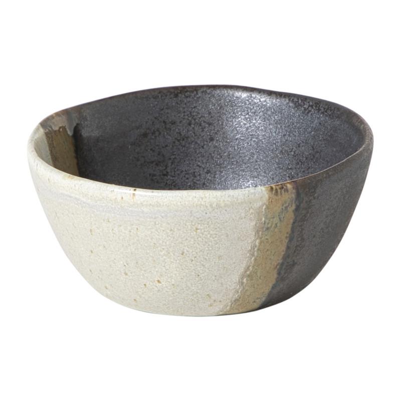 Schaaltje cortado klein - beige/zwart - ø9x4.2 cm