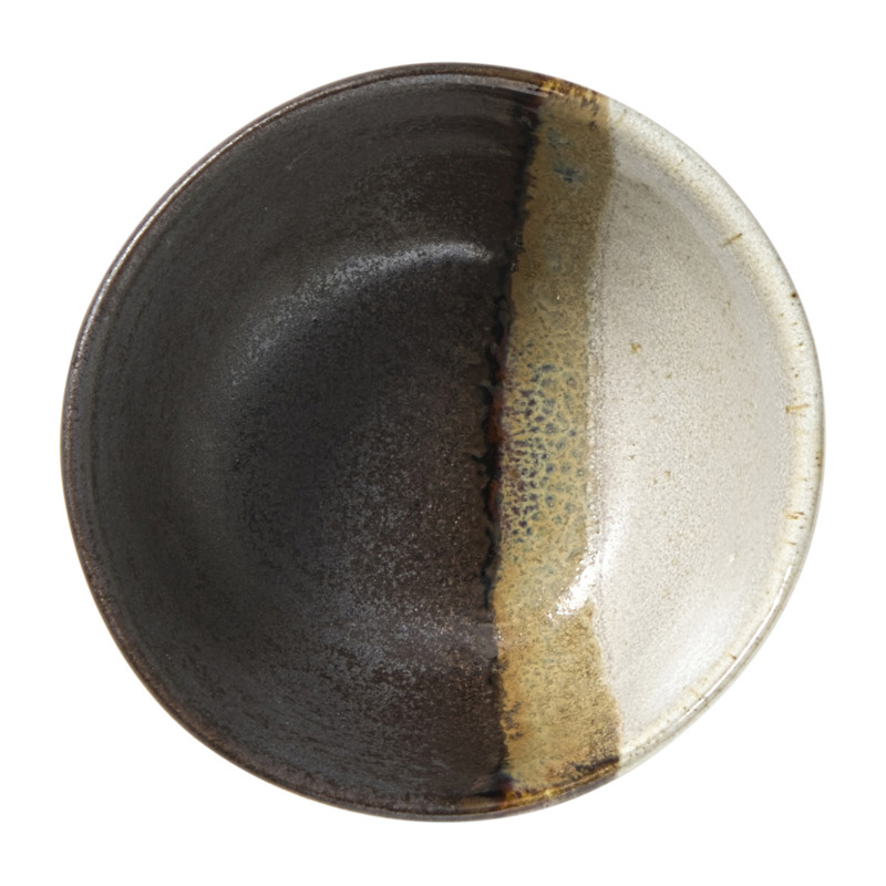 Schaaltje cortado klein - beige/zwart - ø9x4.2 cm