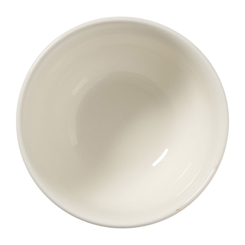 Schaaltje gestreept - bruin/wit ø13x7.5 cm