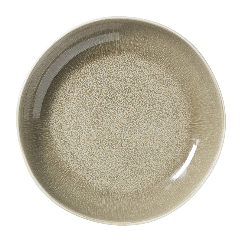 Diep bord fuji - beige - ø22x4 cm