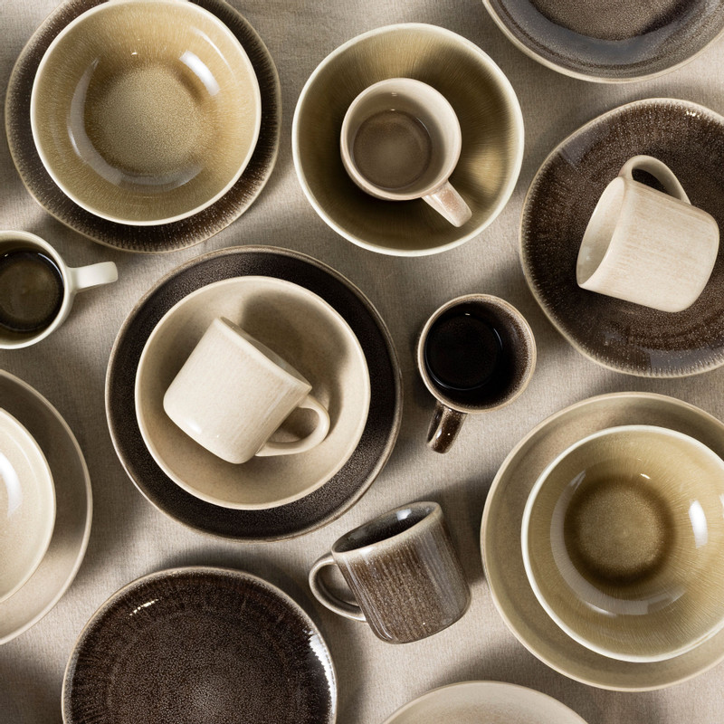 Schaal fuji - beige - ø17x6 cm