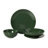 Serviesset 16-delig - donkergroen - 4 persoons