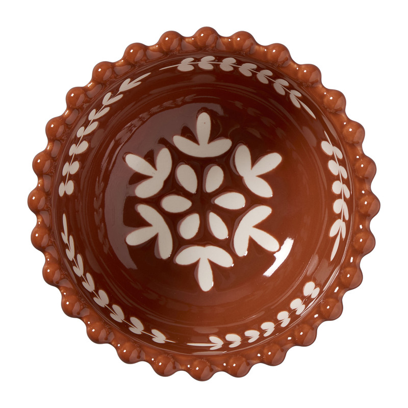 Schaaltje met bolletjesrand - ø12.2x6.3 cm - diverse varianten