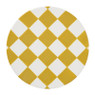 Taartplateau ruit - geel/bruin - ø24.3x9.4 cm