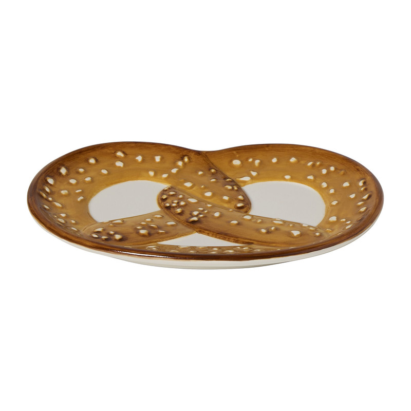 Schaaltje pretzel - bruin - 1.5x16x12 cm