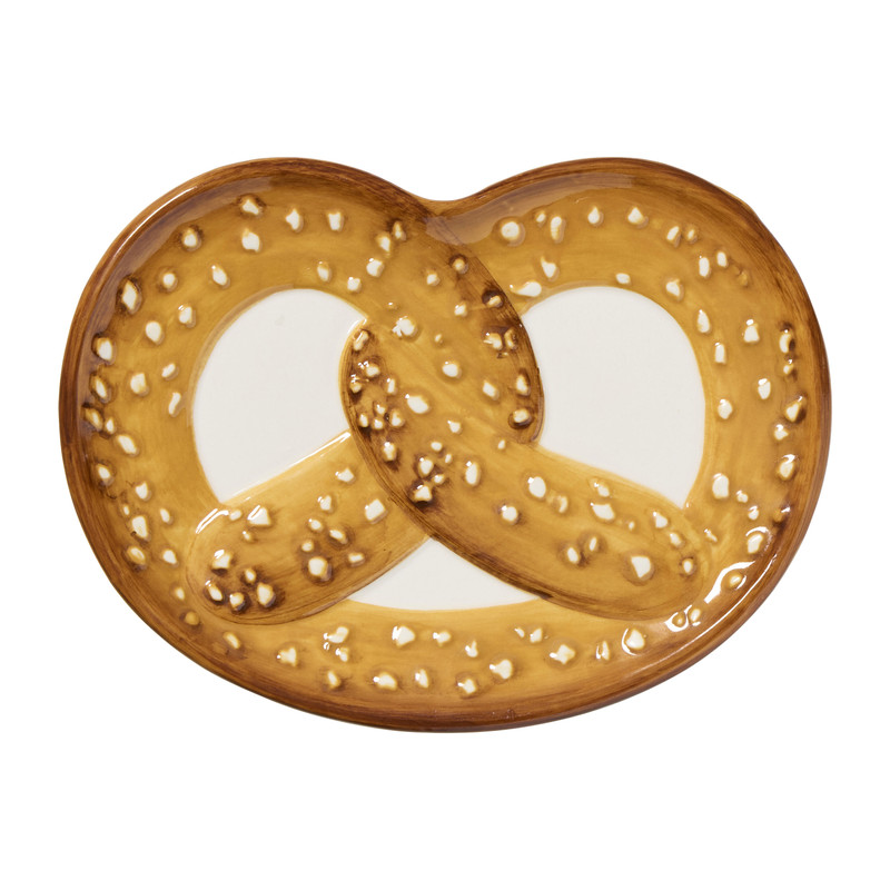 Schaaltje pretzel - bruin - 1.5x16x12 cm