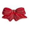 Schaaltje strik - rood/wit - 1.5x12x10 cm