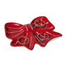 Schaaltje strik - rood/wit - 1.5x12x10 cm
