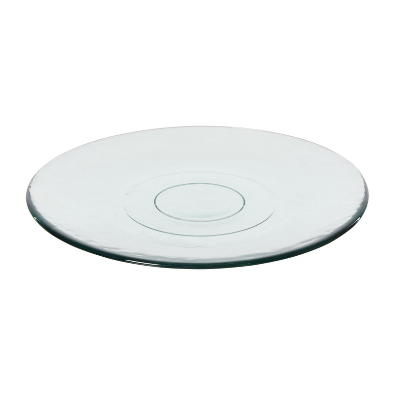 Dinerbord glas - transparant - ø27x2 cm