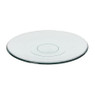 Dinerbord glas - transparant - ø27x2 cm