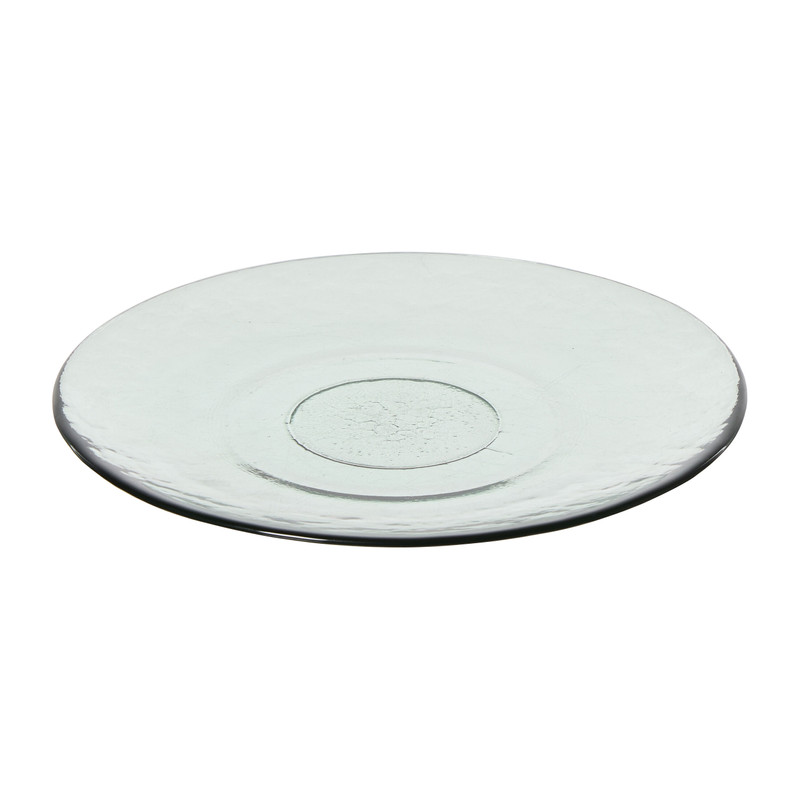 Ontbijtbord glas - transparant -ø20x2 cm