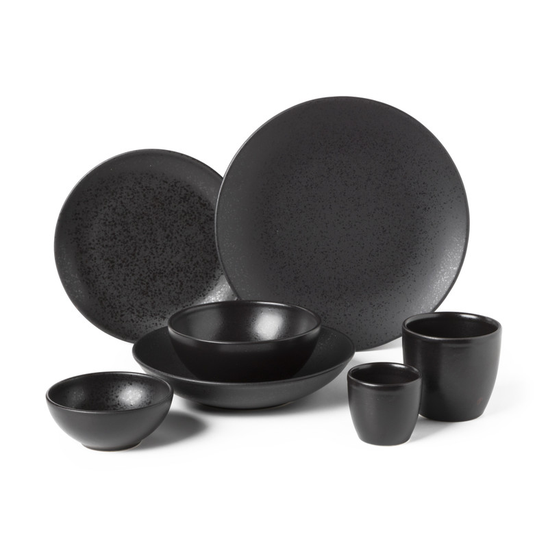 Dinerbord Lua - zwart - ø27.5x2.5 cm