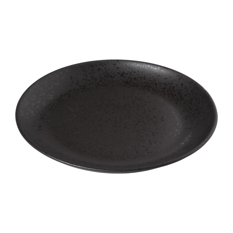 Ontbijtbord Lua - zwart - ø22x2.5 cm