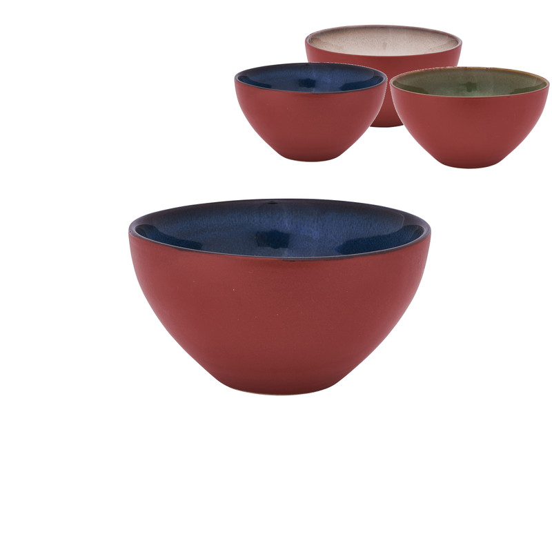 Schaal terra cotta - diverse kleuren - ø14 cm 