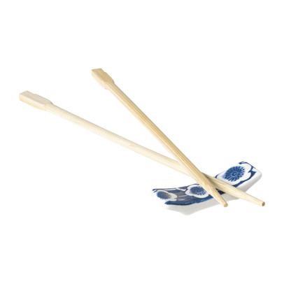 Eetstokjeshouder Mico bloemen - blauw/wit - 1.5x6x1.2 cm