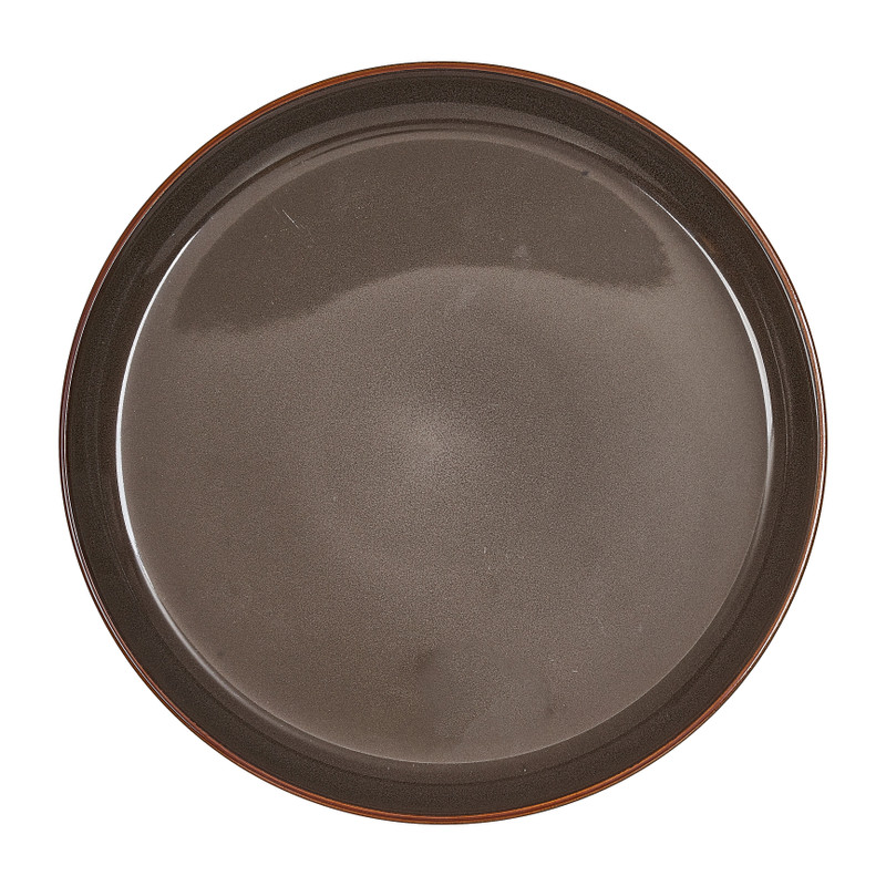 Bord Glossy - grijs - ⌀26.5 cm