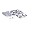 Sushi set - blauw/wit - 4-delig