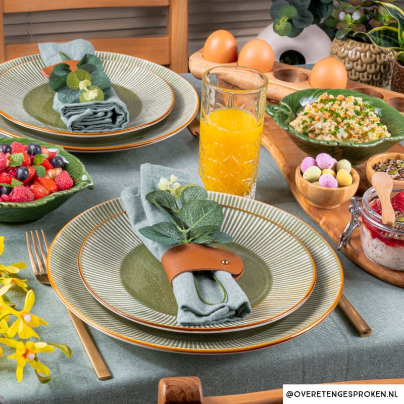 Ontbijtbord Yara - groen - ⌀21.2 cm