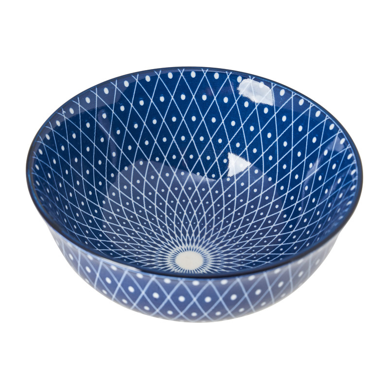 Schaal blue print - diverse dessins - ø12 cm 