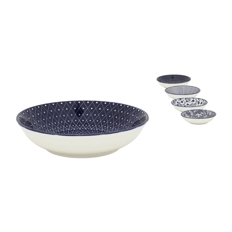 Schaaltje blue print - Ø14x3,5 cm - diverse varianten